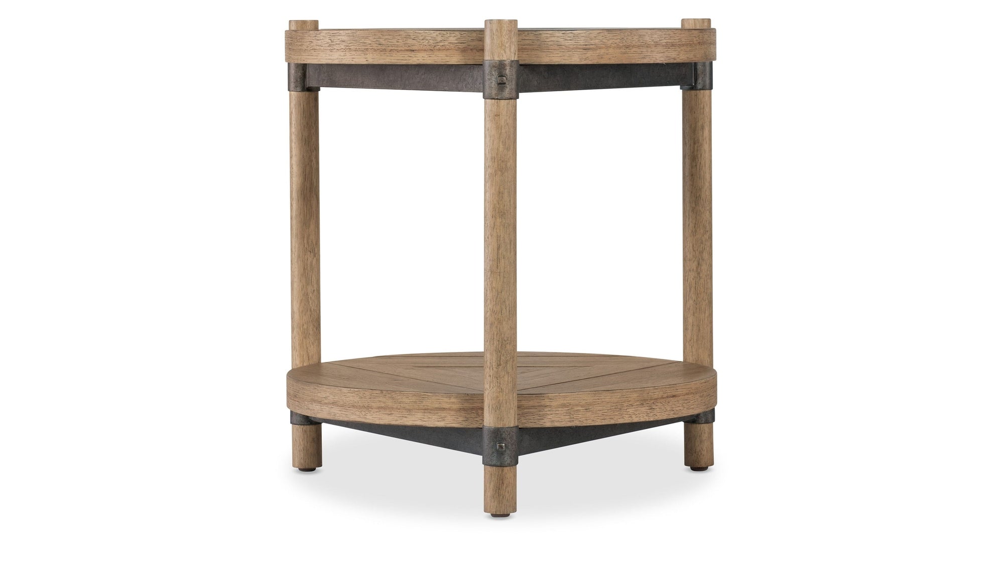 Vineyard Row - Round End Table - Light Brown