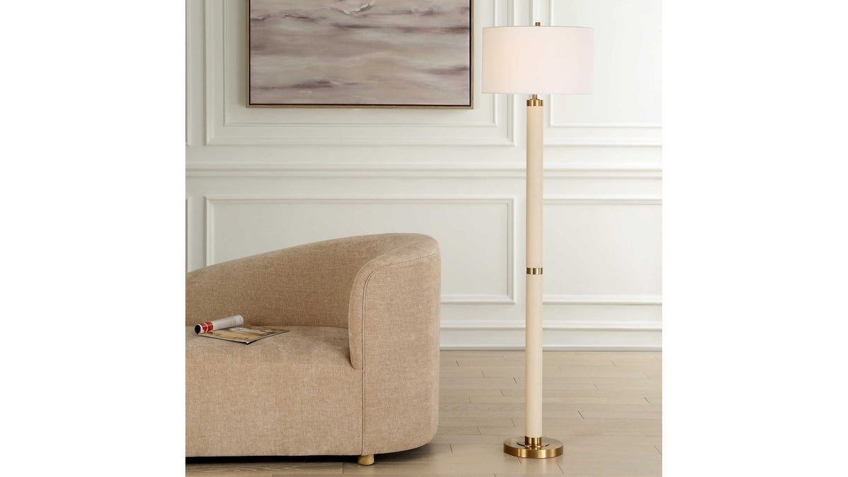 Wessex - Floor Lamp - Gold / White