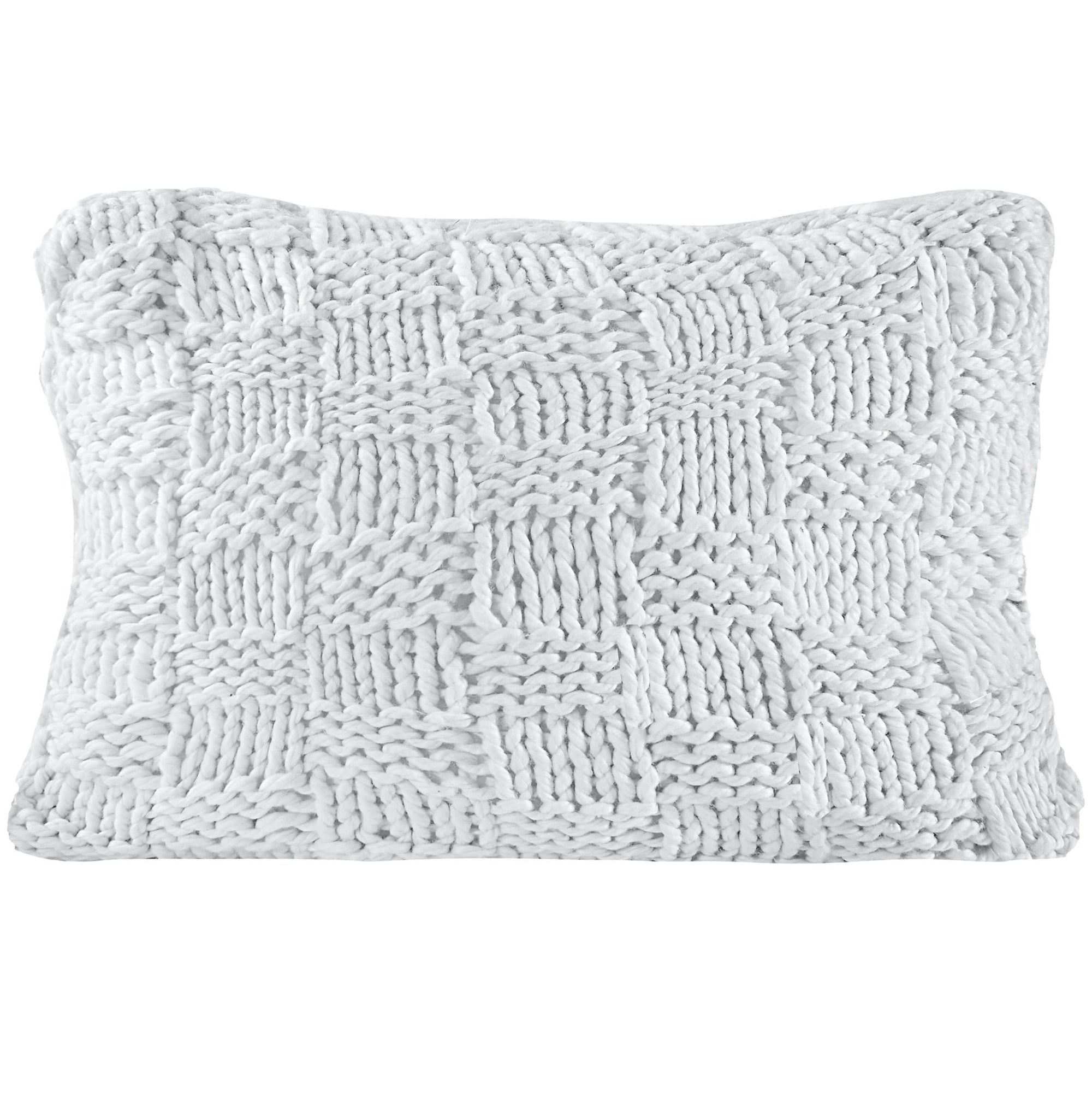 Chess Knit - Dutch Euro Pillow - Gray