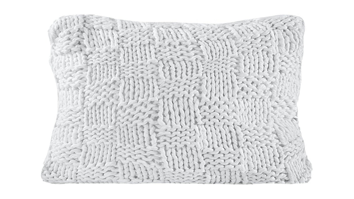Chess Knit - Dutch Euro Pillow - Gray