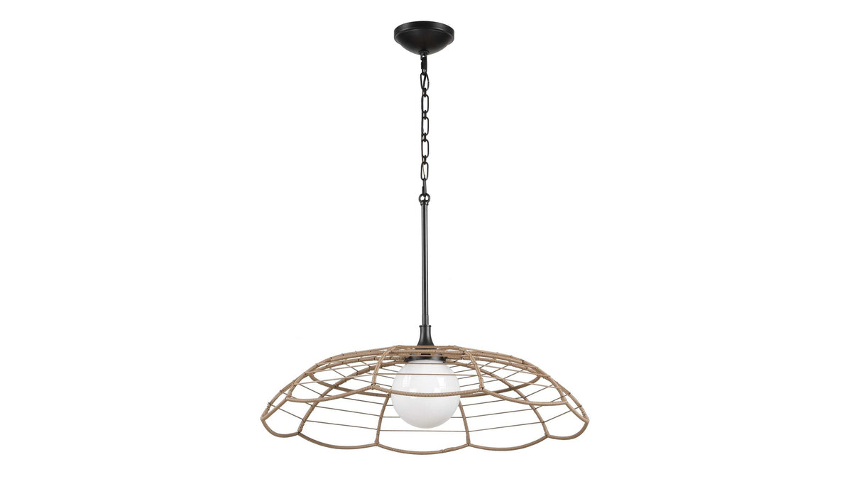 Lakeside - Indoor-Outdoor 1 Light Pendant - Black