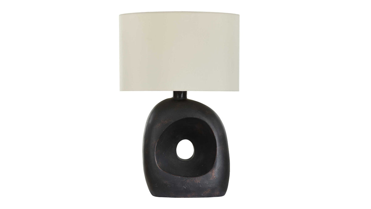 Peephole - Outdoor Bronze Table Lamp - Black