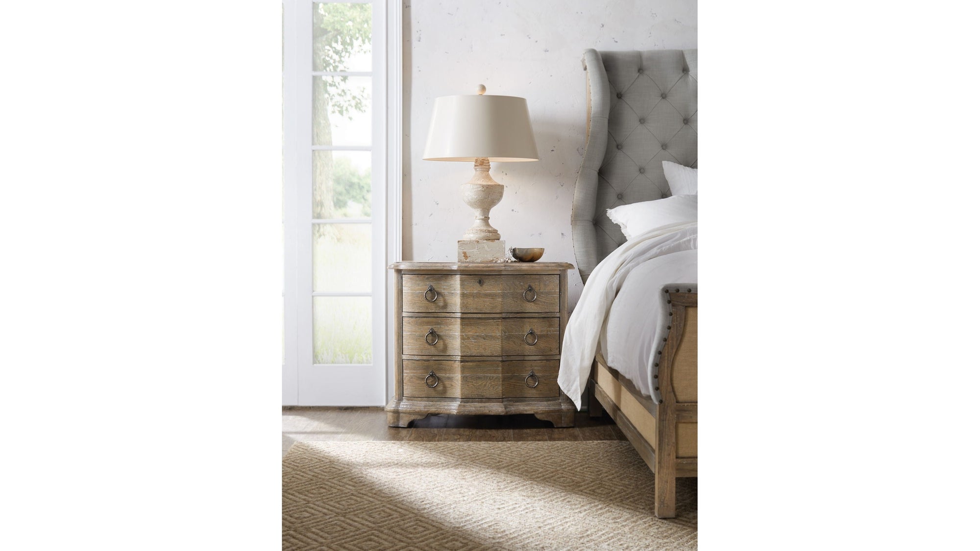 Boheme - Bastogne 3-Drawer Nightstand - Light Brown