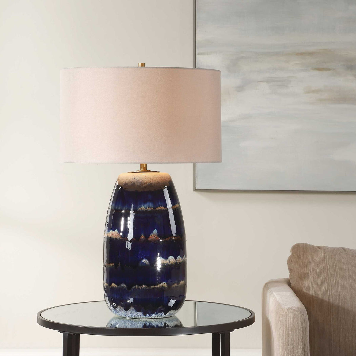 Orleans - Glaze Table Lamp - Blue
