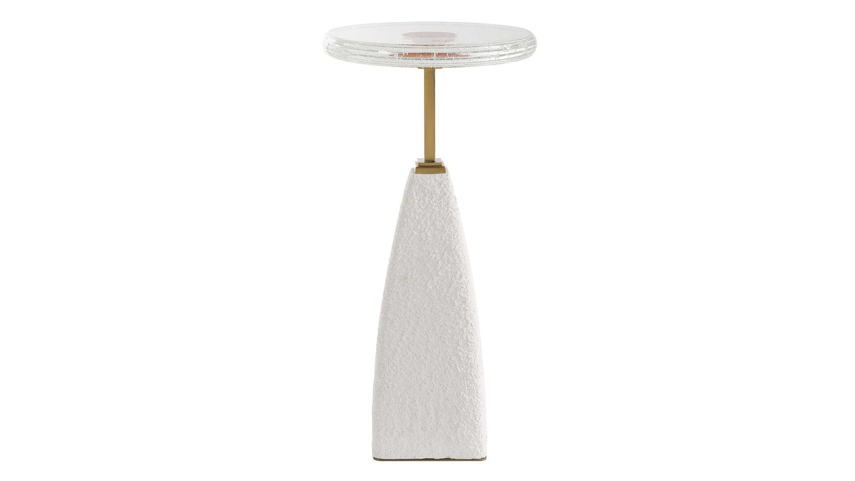 Sora - Glass Drink Table - White