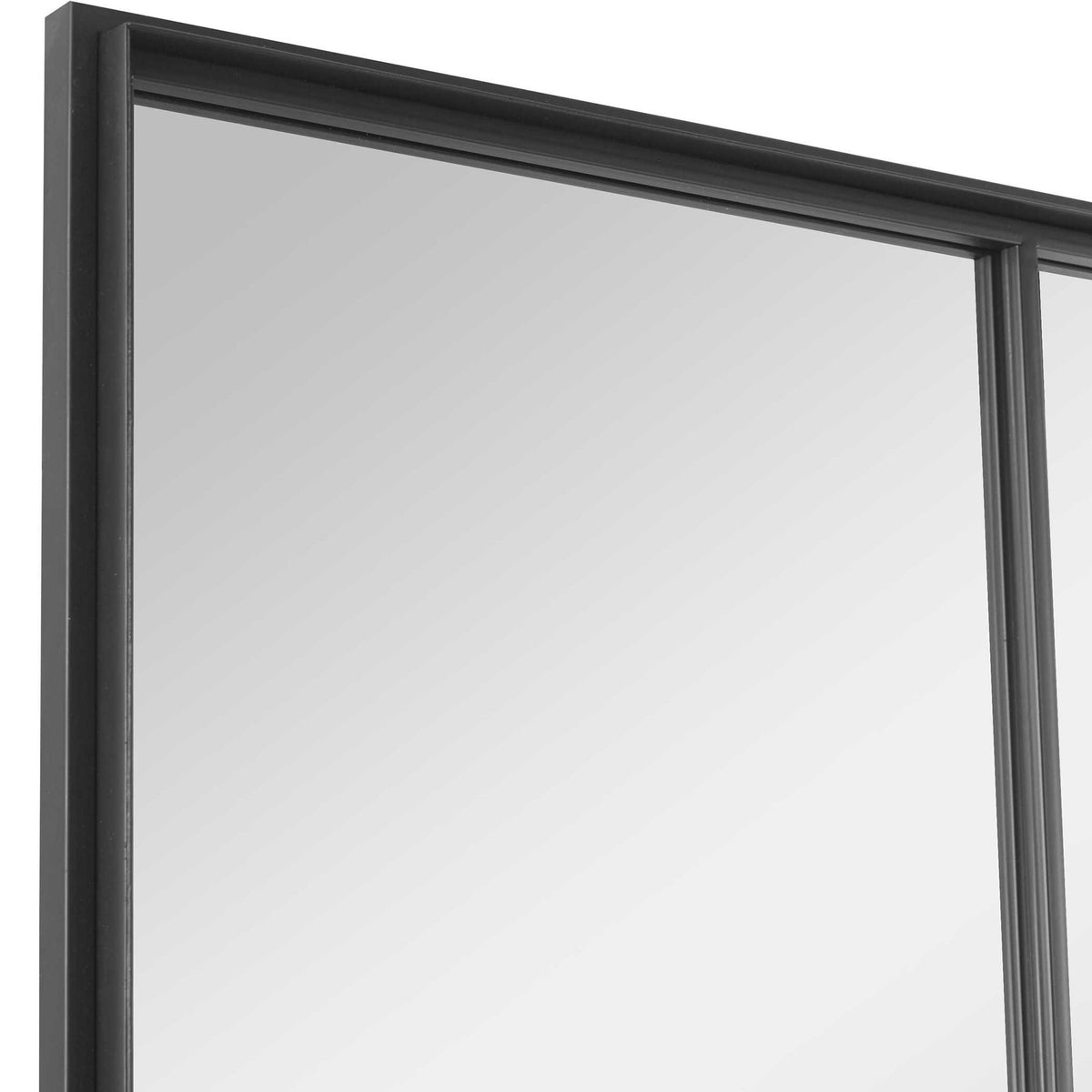 Rousseau - Iron Window Mirror - Black