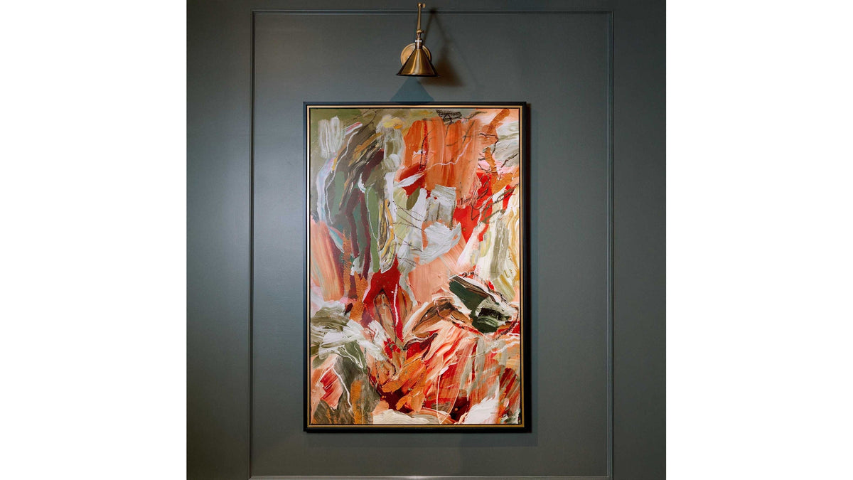 Garden City - Abstract Art - Green / Orange / Pink