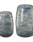 Aurora - Swirl Glass Vases Set of 2