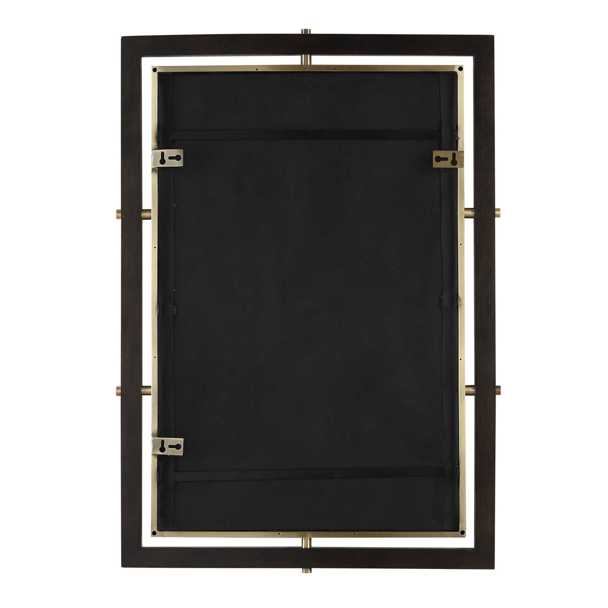 Bach - Rectangle Mirror - Walnut &amp; Brass