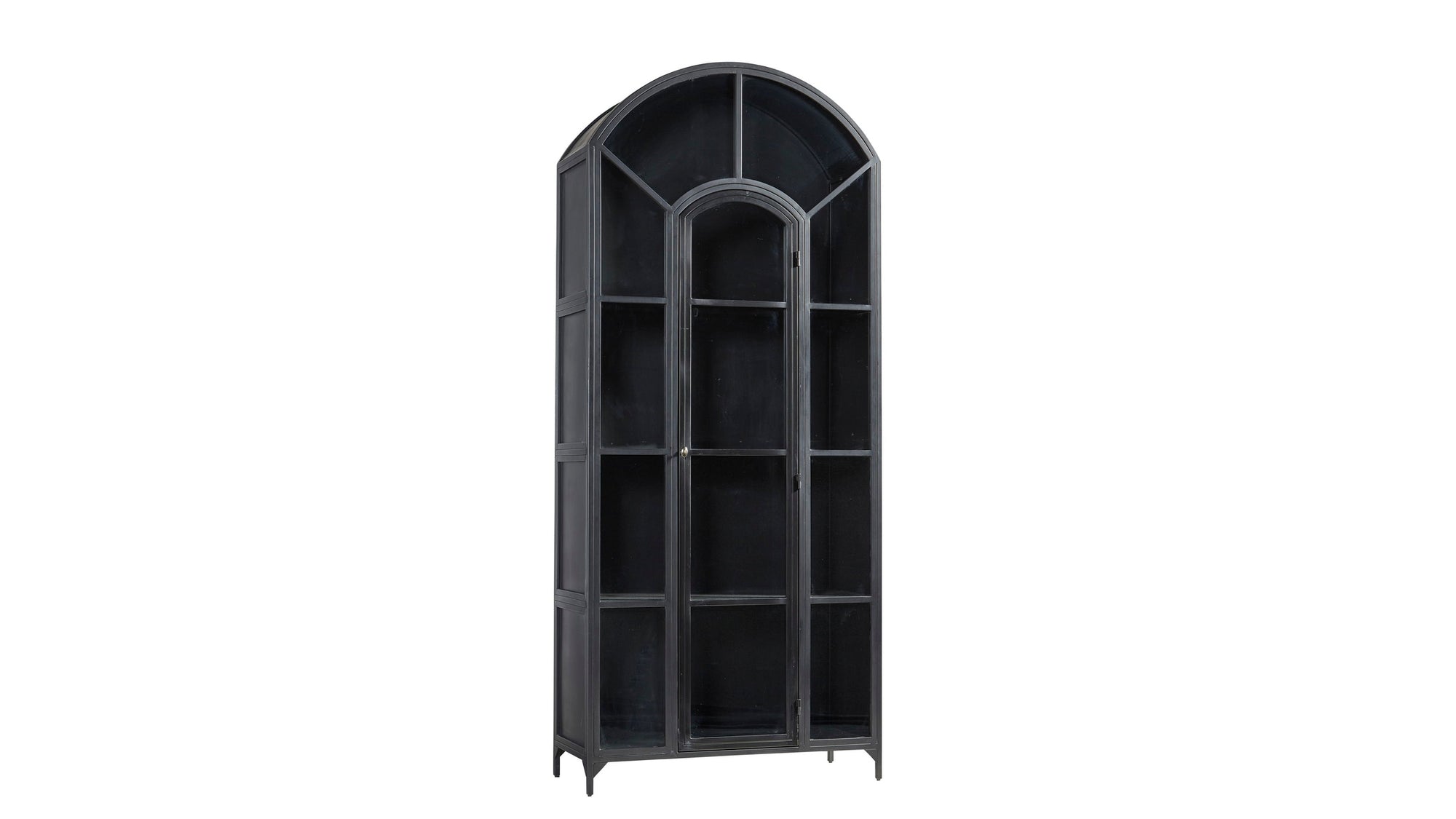 Gilborne - Arched Iron Cabinet - Black