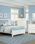 Bonanza - Ocean Blue Upholstered Bed With Mansion Footboard