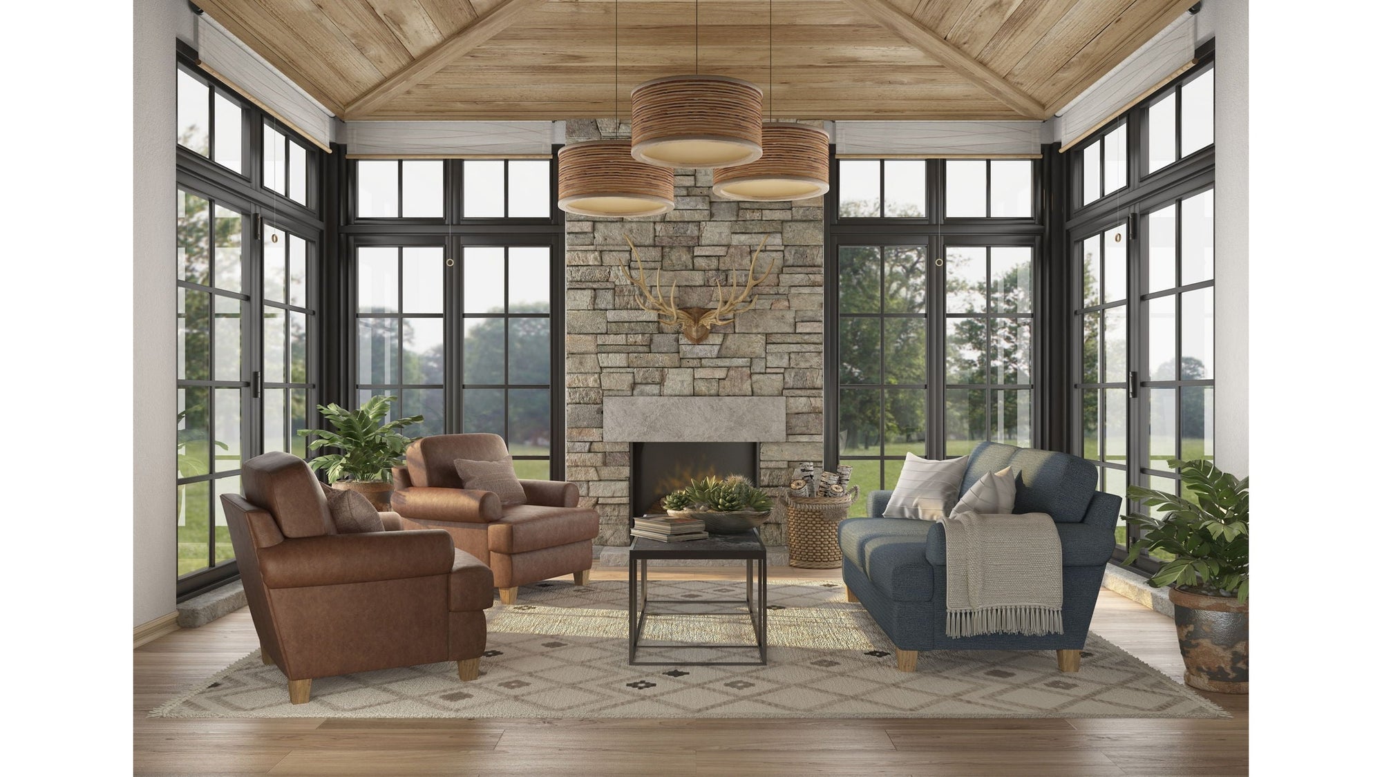 Moxy - Fabric Loveseat, T-Shaped Seat Cushion, Curved Sock Arms