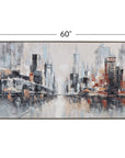 City Scape Framed Canvas - Dark Gray / Gray