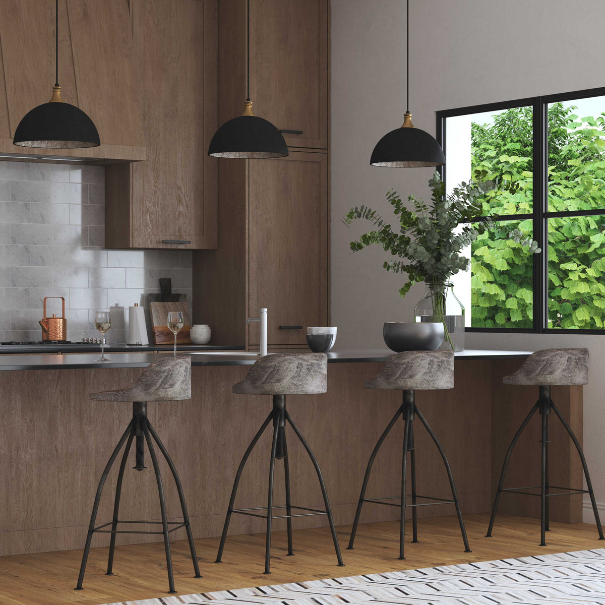 Placuna - 1 Light Pendant - Bronze
