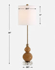 Sienna - Glass Buffet Lamp - Caramel