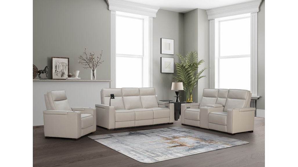 Odessey - Power Console Loveseat Recliner With Power Headrest, Power Lumbar, Heat And Massage