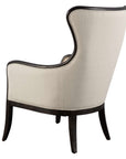Sandy - Wing Back Armchair - Beige & Dark Brown