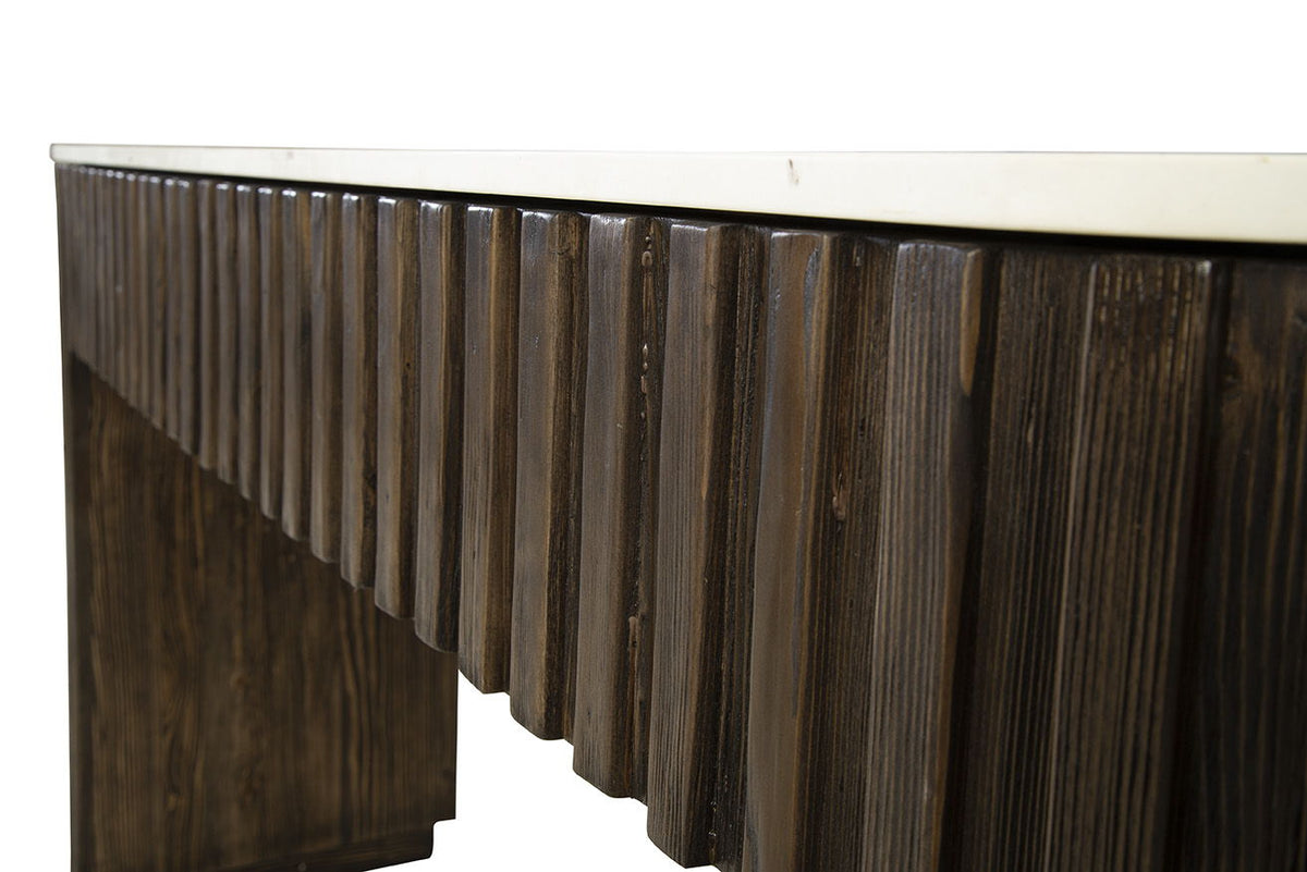 Cheers - Marble Console - Dark Brown