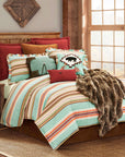 Serape - Twin Comforter Set (Set of 2) - Turquoise / Brown