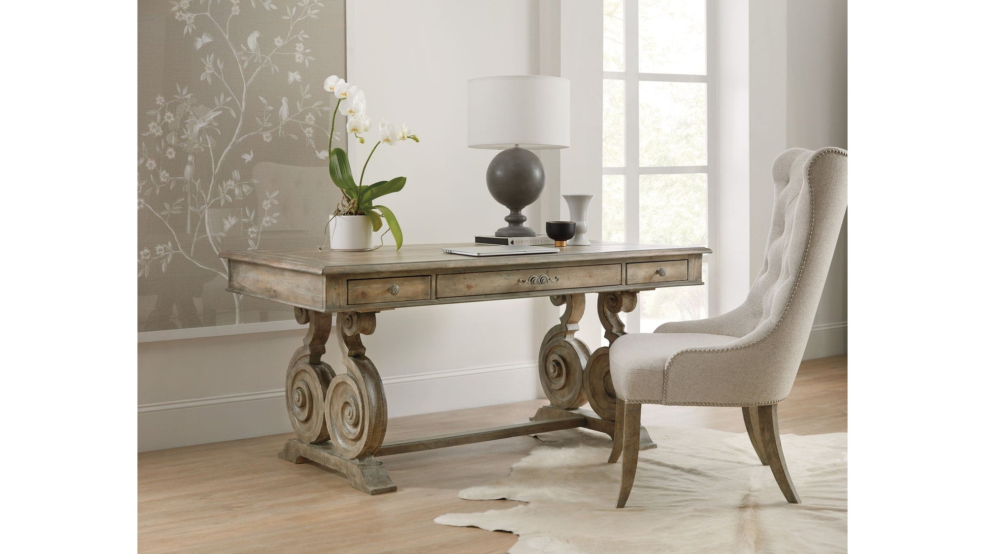 Castella - Tufted Dining Chair - Beige / Light Brown