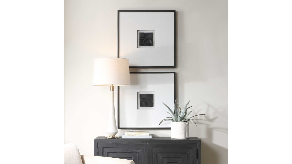 Origins - Shadow Boxes (Set of 2) - Black / White