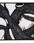 Shadows Fall Framed Canvas - Black / White
