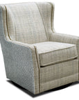 Willow - Swivel Chair With Nails, 2 Fabrics