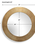 Tano - Round Mirror - Antique Brass