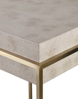 Inda - Modern Accent Table - Beige & Gold