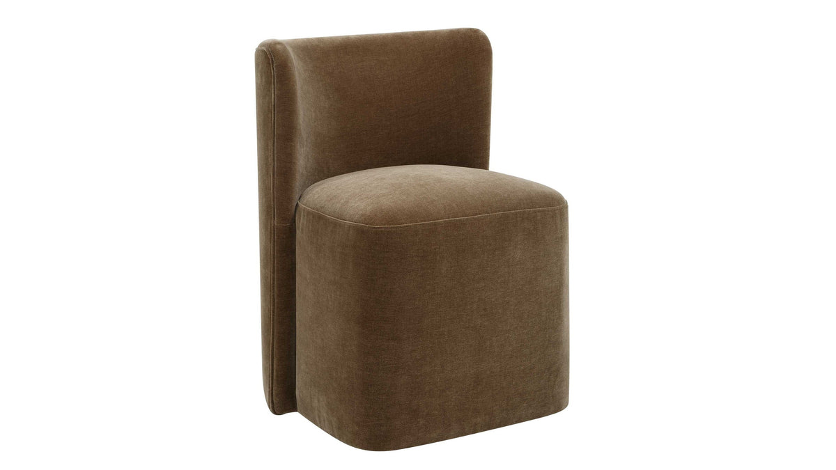 Outlook - Modern Velvet Dining Chair - Brown