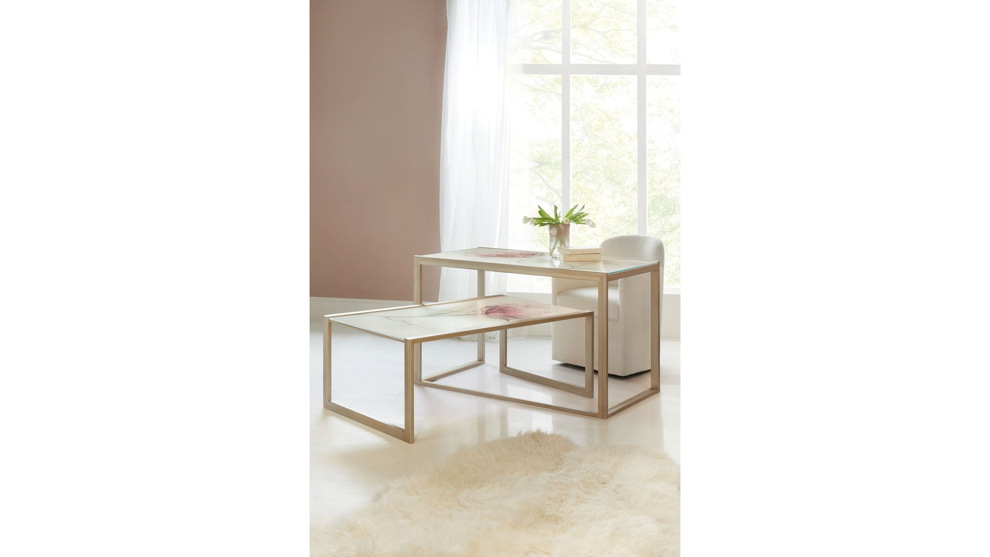 Susan G. Komen - Blossoming Hope Cocktail Table - Gold