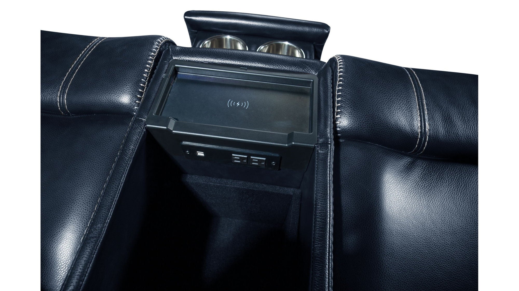 Glenwood - Power Console Loveseat-Recliner With Power And Power Headrest And Lumbar Layflat