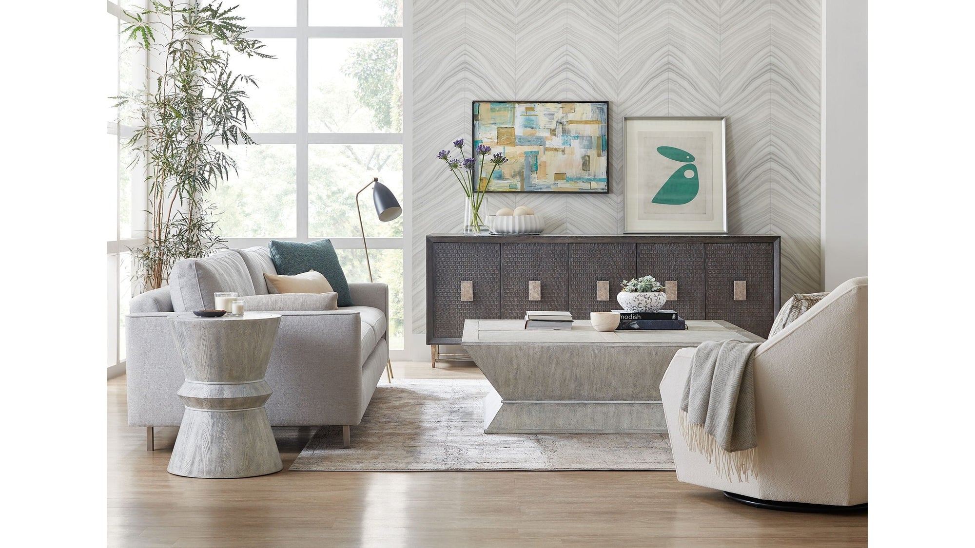Melange - Korena Square Cocktail Table - Dark Gray