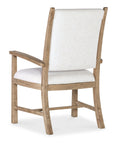 Vineyard Row - Post Back Upholstered Arm Chair Set of 2 - Beige