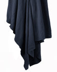 Cotton Knit - Throw Blanket - Navy