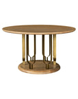 Ryder - Dining Table - Chestnut Elm / Antique Brass