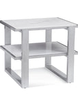 Hessle - Rectangle End Table - Silver