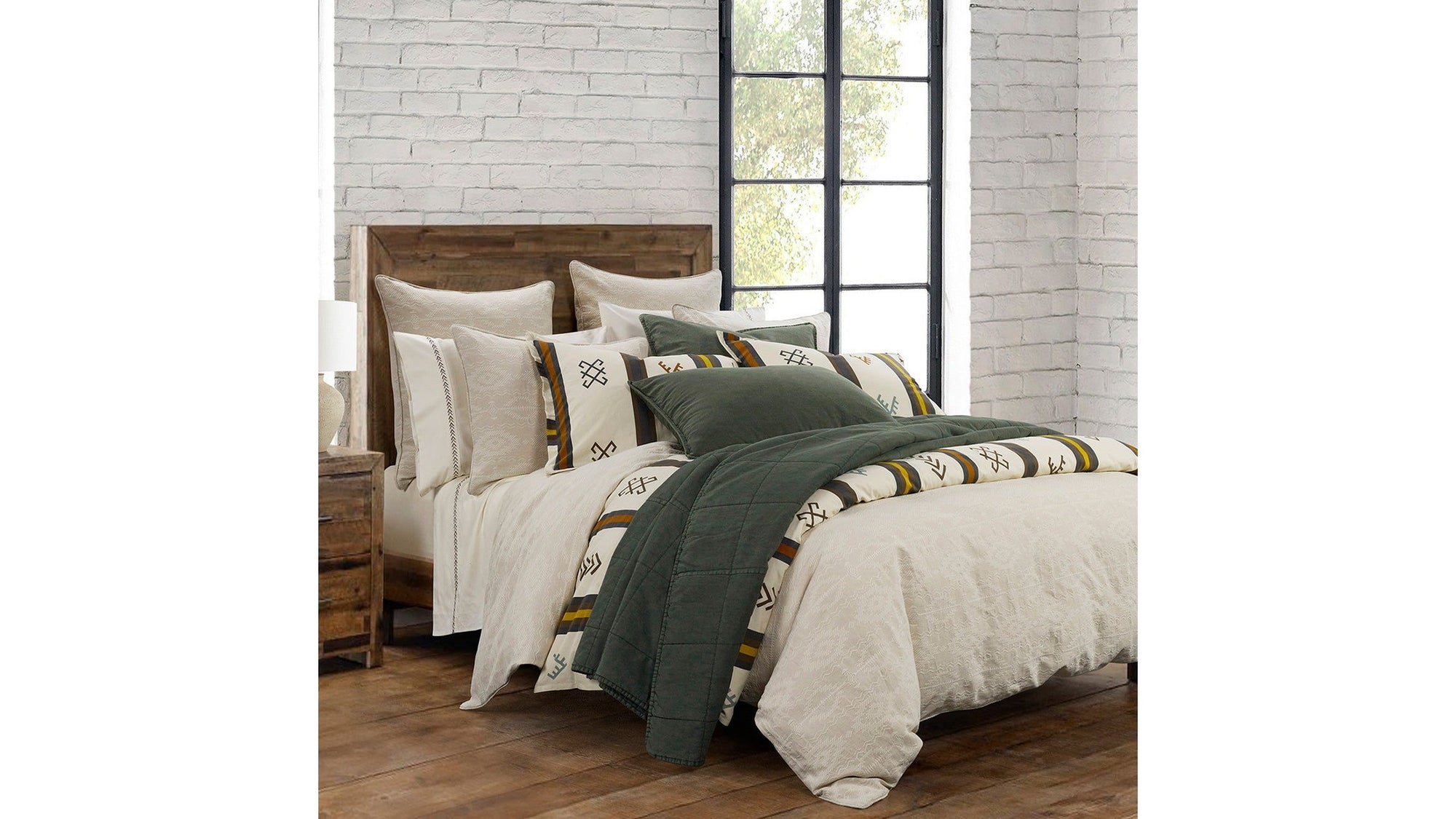 Toluca Canvas - Full Comforter Set Set of 3 - Multi Color