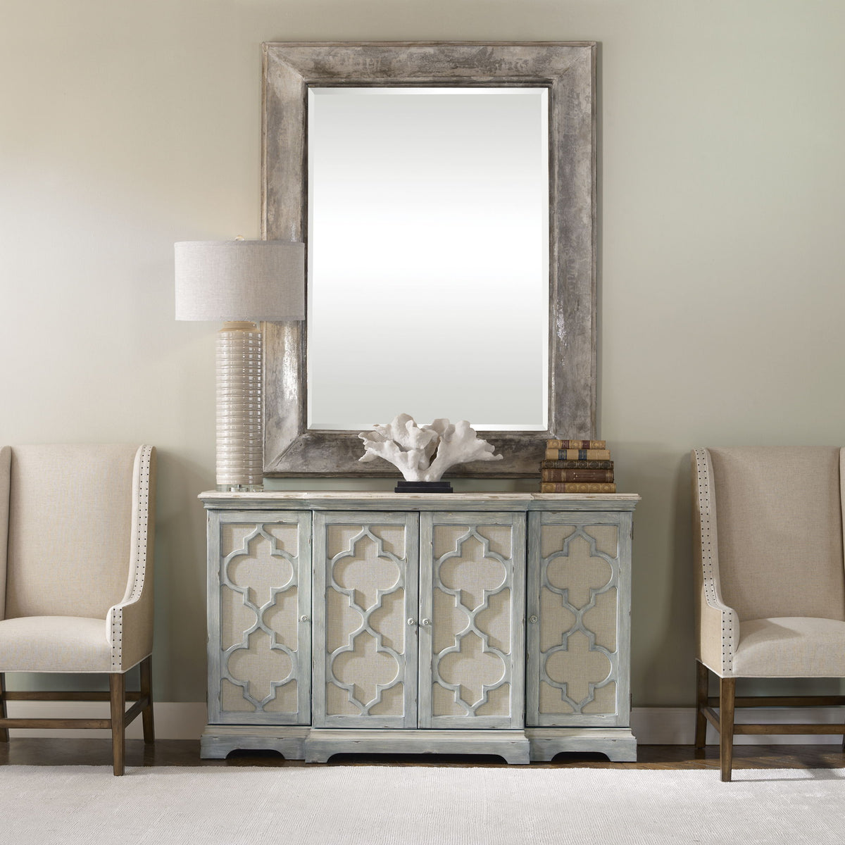 Sophie - 4 Door Cabinet - Gray