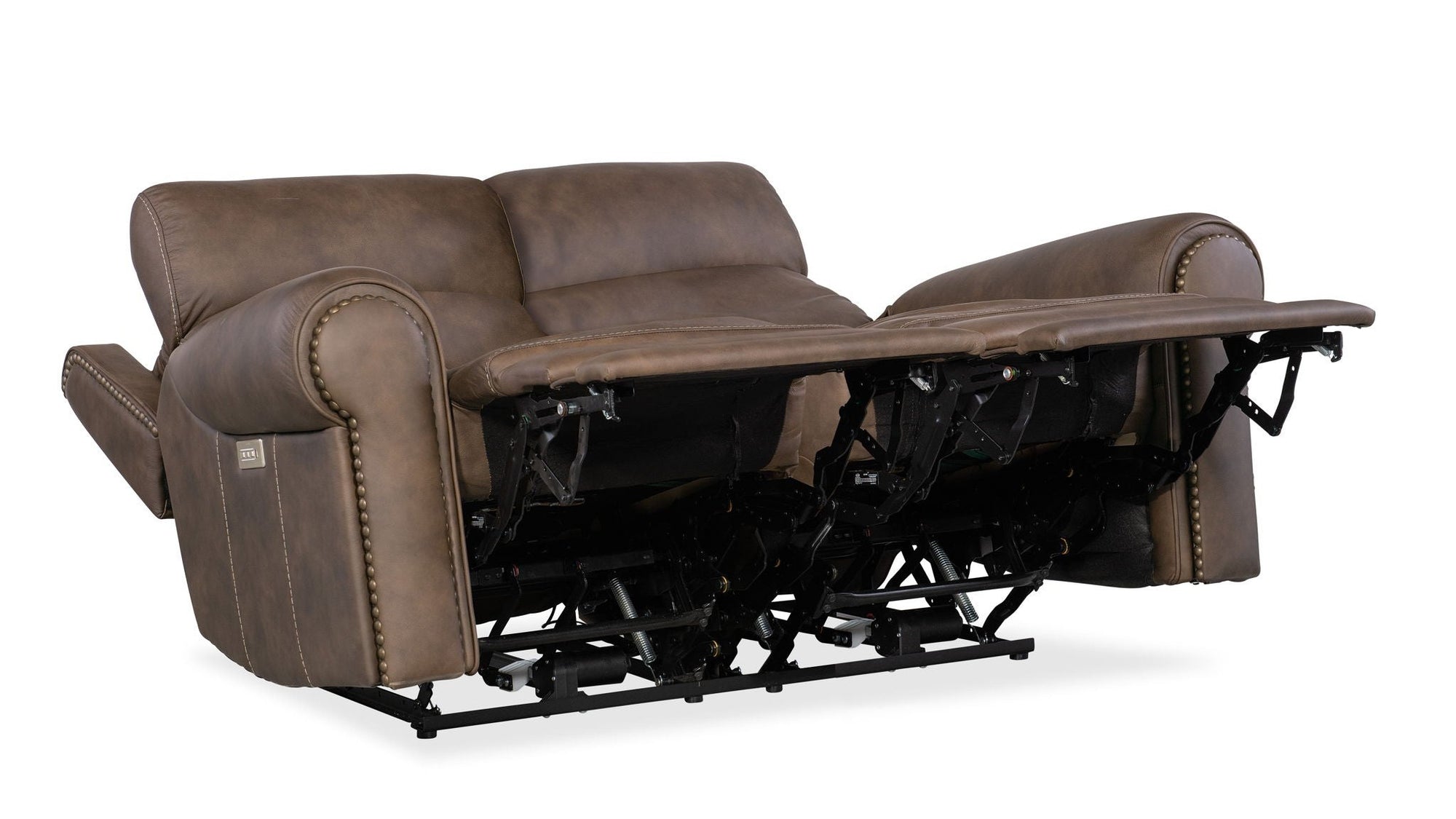 SS - Duncan Power Loveseat With Power Headrest &amp; Lumbar - Dark Brown