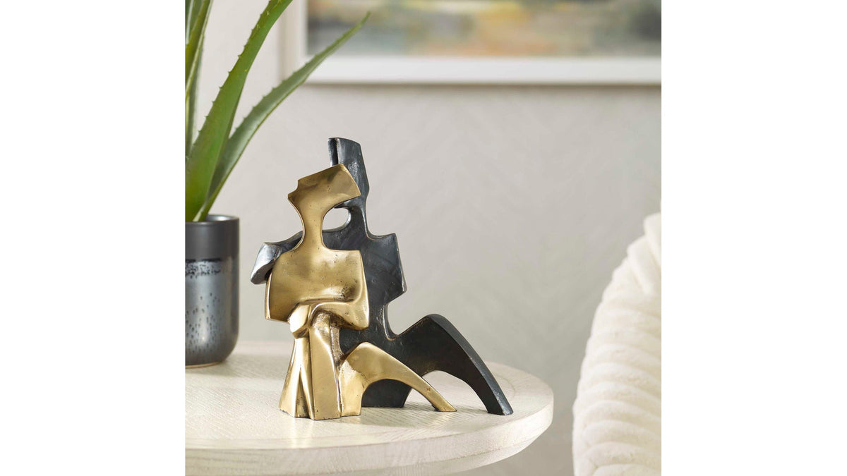 Affection - Bronze Gold Sculpture (Set of 2)