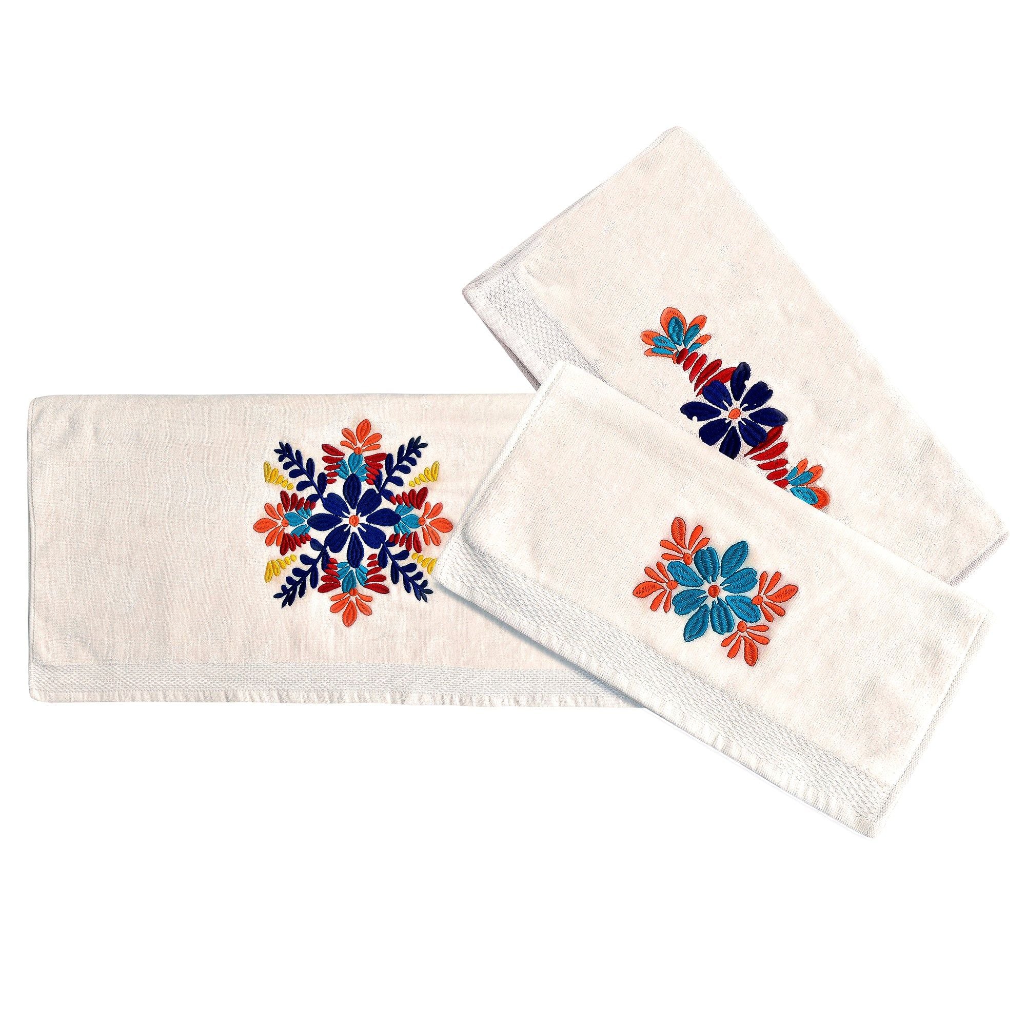 Bonita - Towel Set (Set of 3), 2 Per Carton - Cream