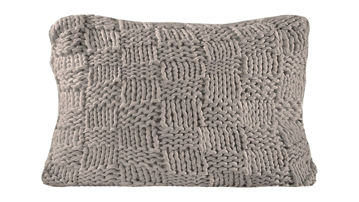 Chess Knit - Dutch Euro Pillow - Taupe