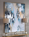 Stormy Seas - Seas Hand Painted Canvas - Blue