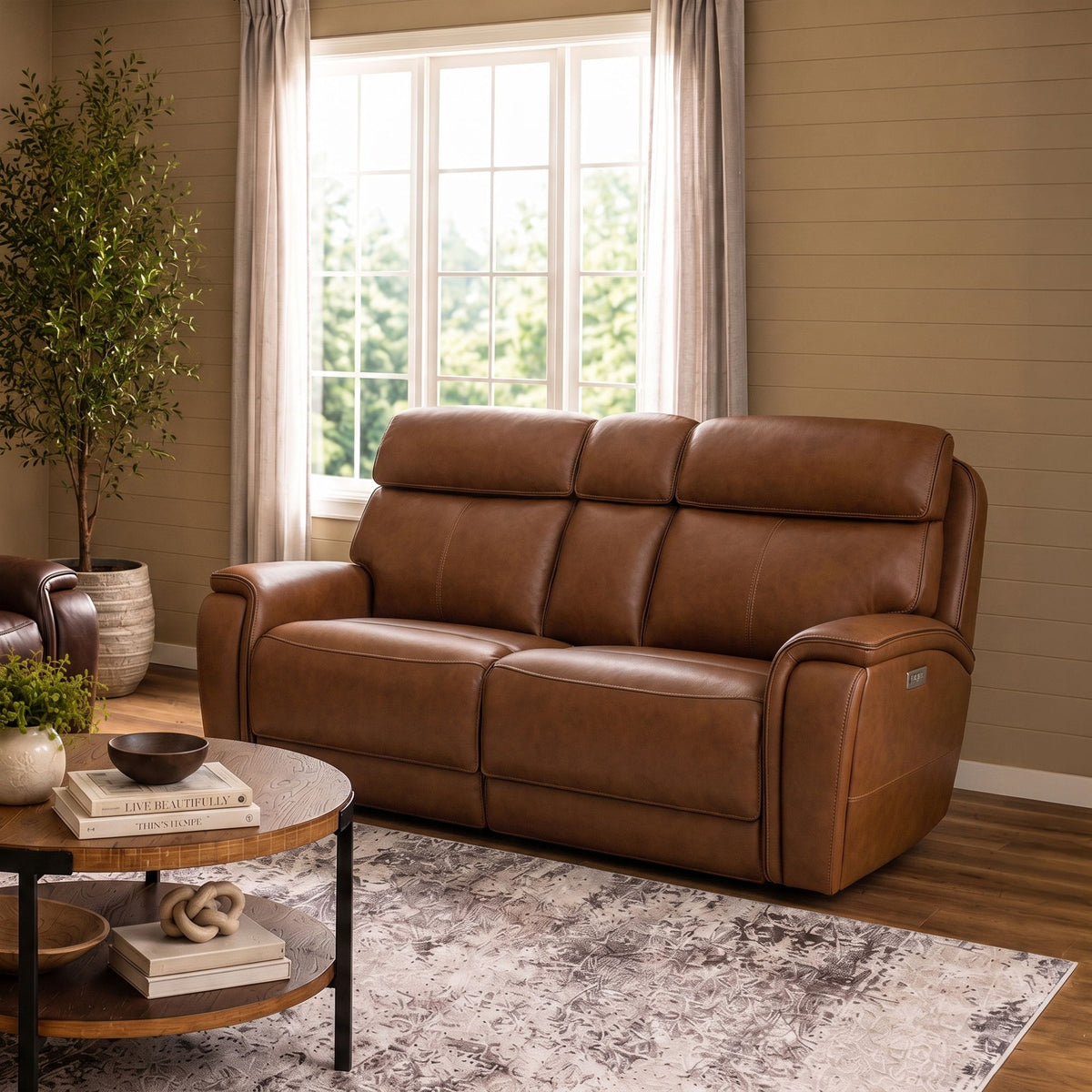Walker - Power Reclining Loveseat With Console, Power Headrest &amp; Lumbar