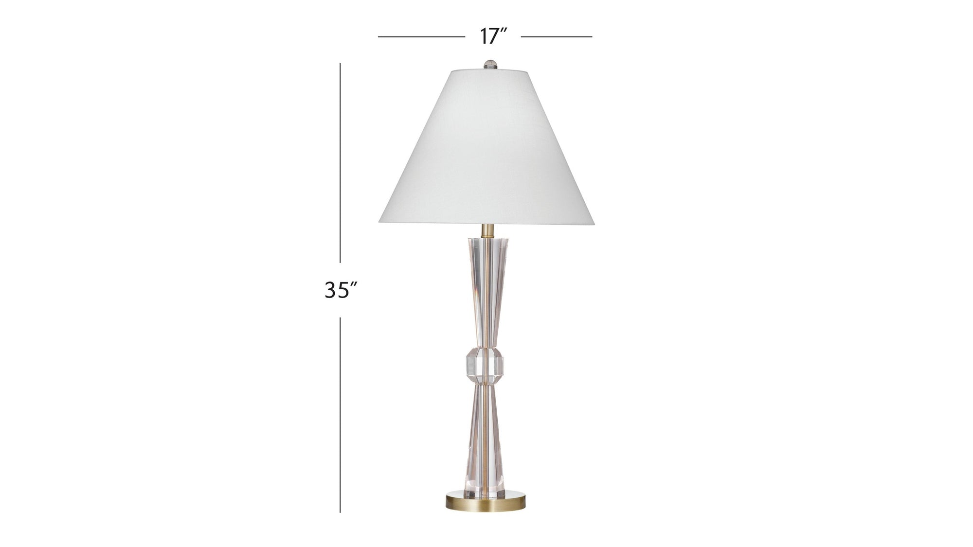 Devon - Table Lamp - Clear / Brushed Gold