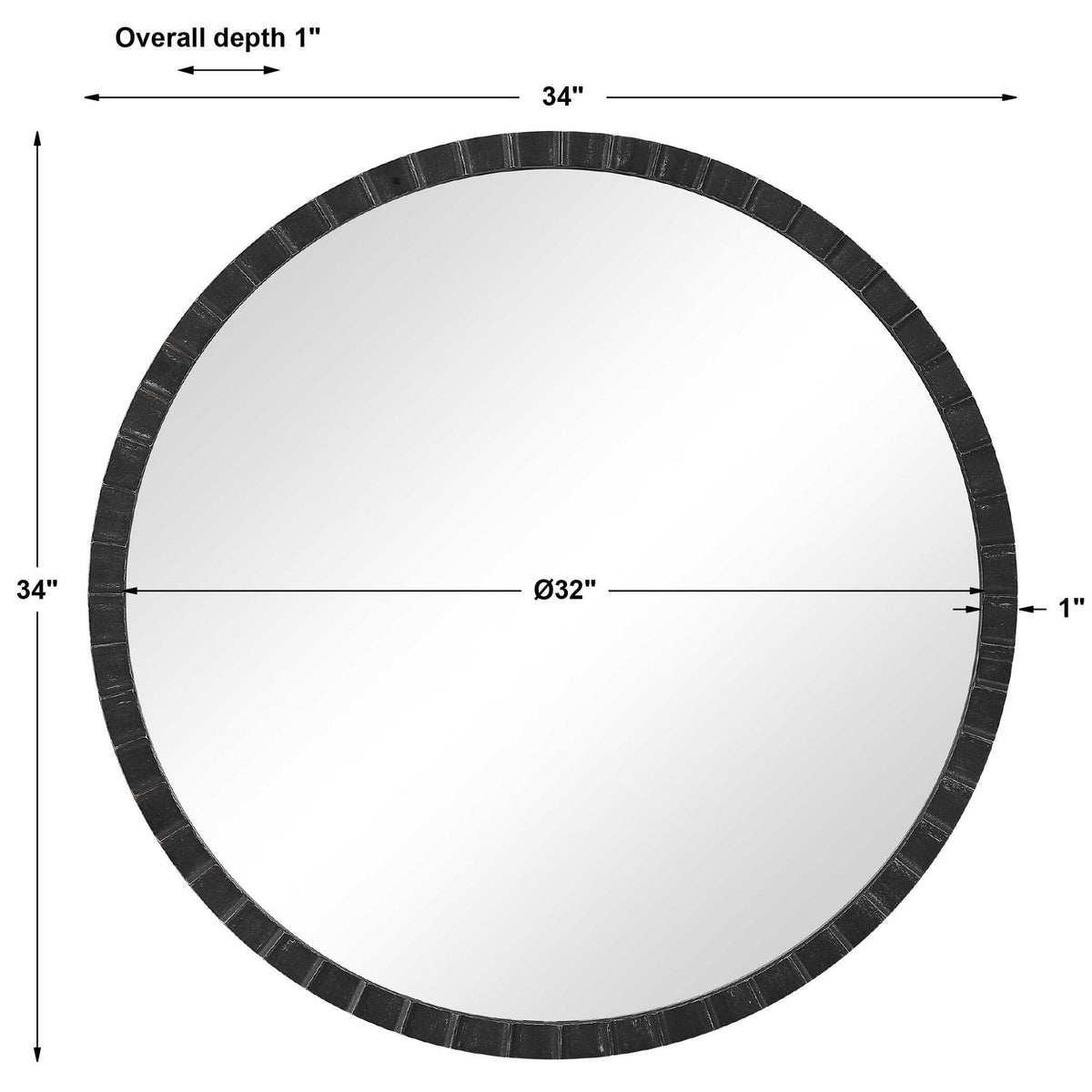 Dandridge - Round Industrial Mirror