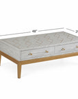 Perrine - Rectangle Cocktail Table - Silver / Gold