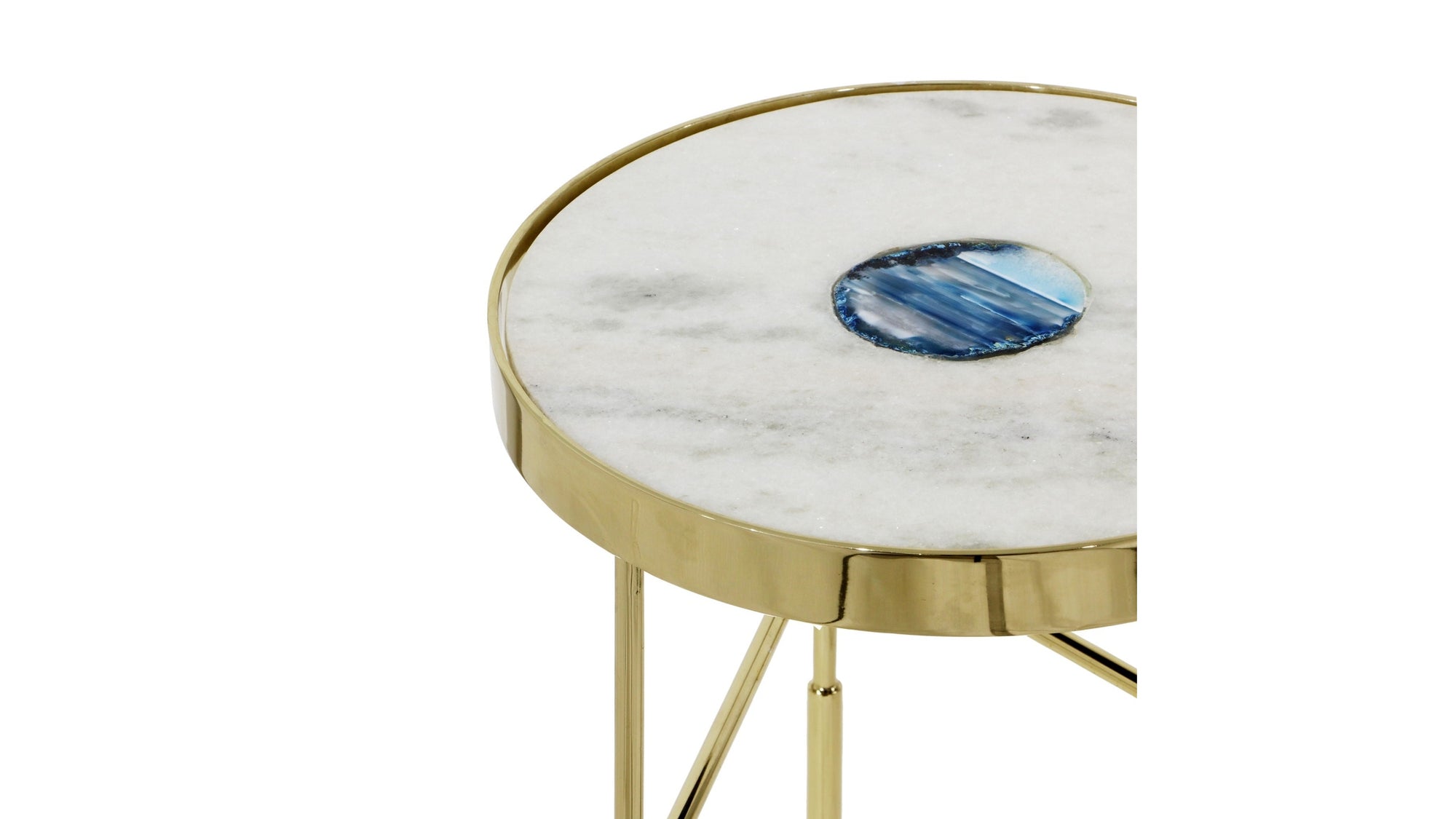 Delilah - Accent Table - Polished Gold