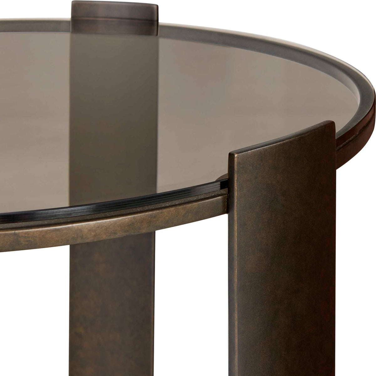 Hanson - Side Table - Bronze &amp; Dark Glass